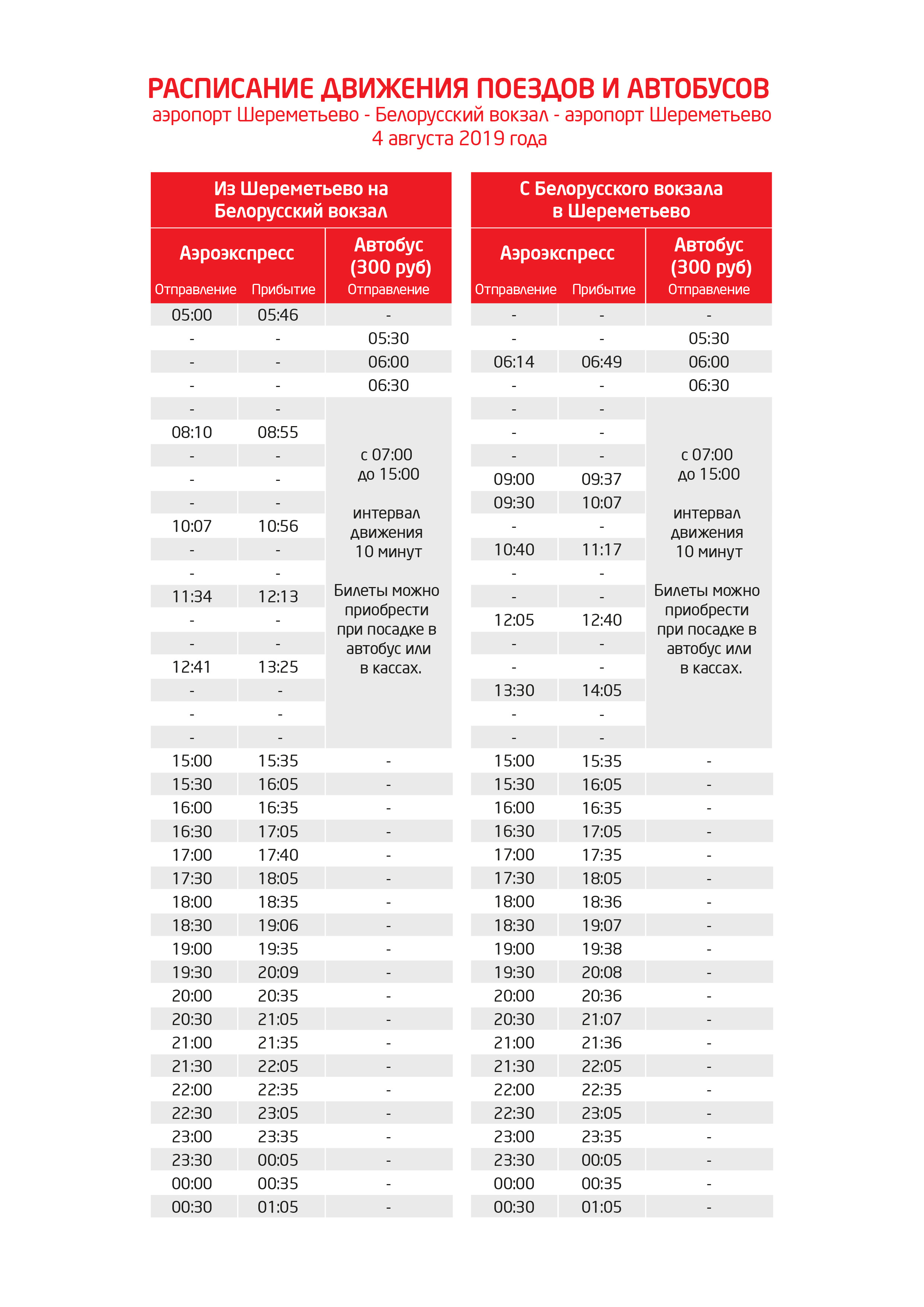 Расписание билетов аэроэкспресс шереметьево