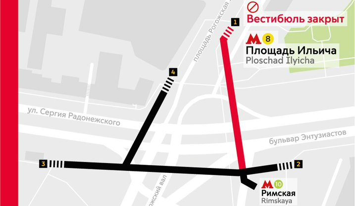 Станция площадь ильича на схеме метро