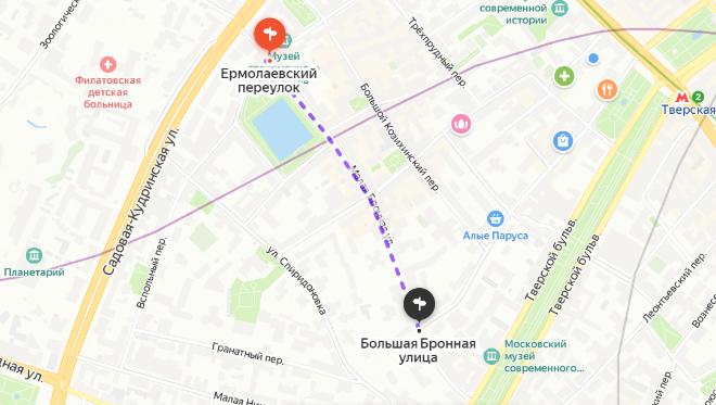 Патриаршие пруды метро карта метро